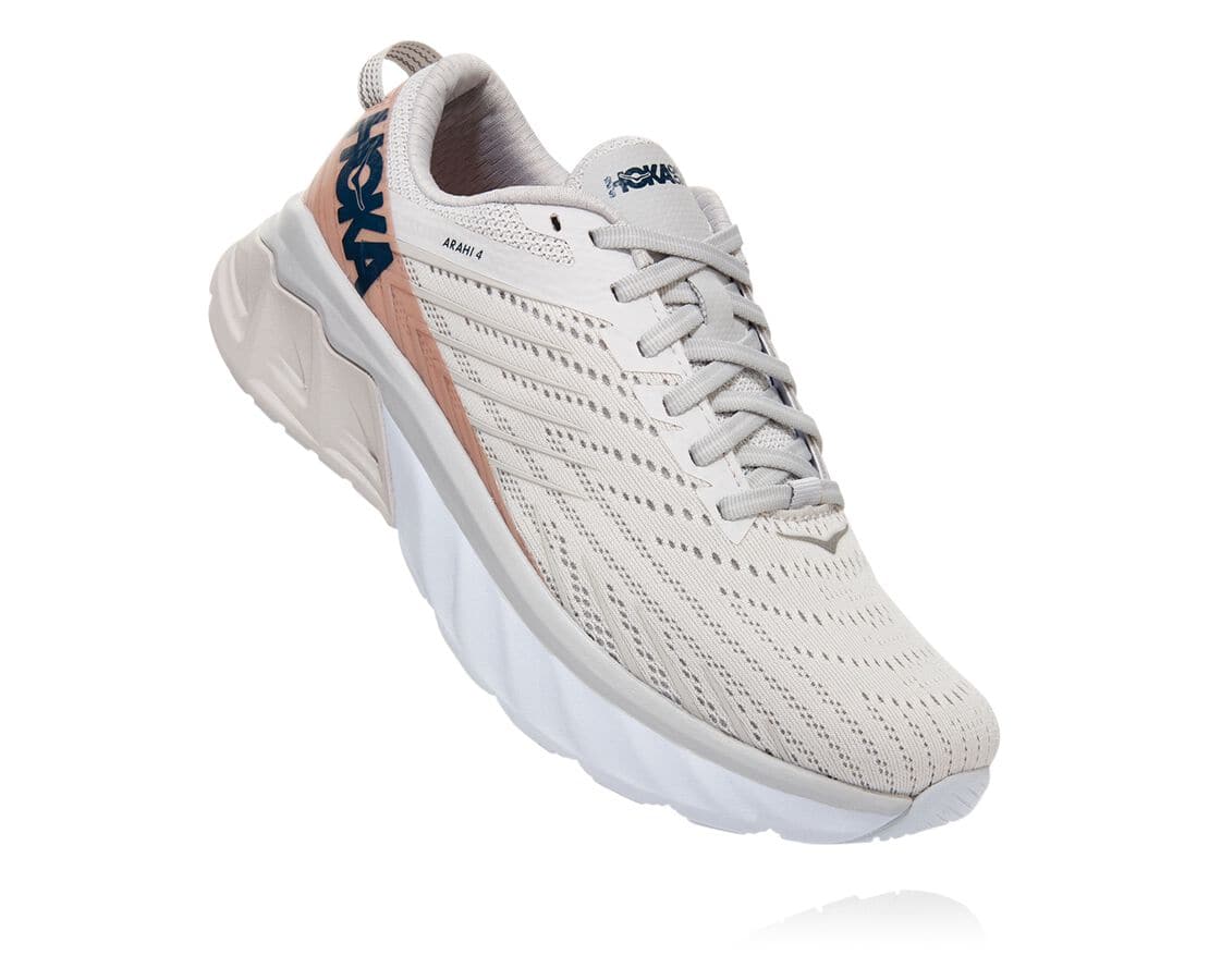 Hoka One One Arahi 4 South Africa - Womens Stability Running Shoes - Beige,UZKTH-0297